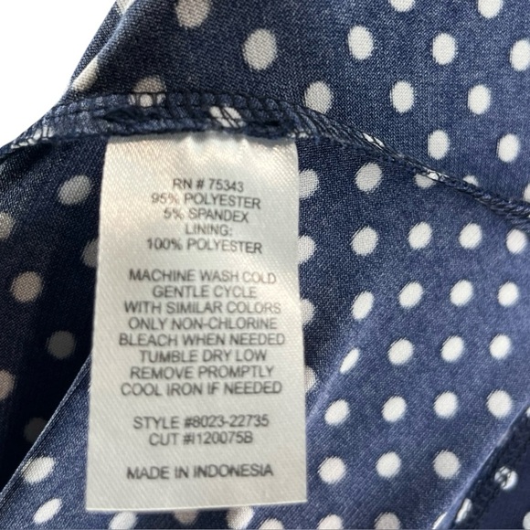 Saint Tropez West Navy and White Polka Dot Dress size 4 - Picture 6 of 6